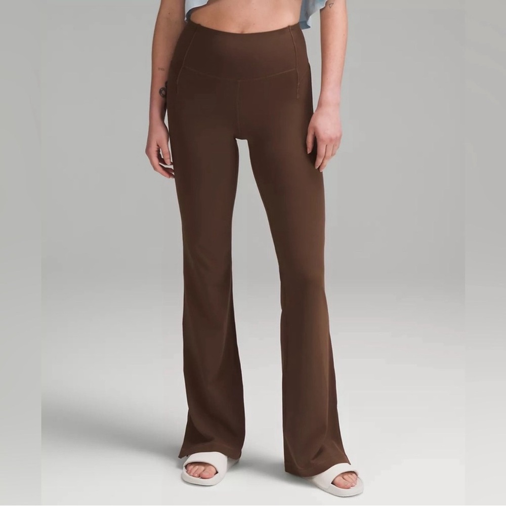Groove High-Rise Split-Hem Flared Pant- Java